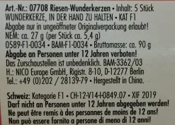 Riesen Wunderkerzen 45 Cm -Karneval Universe Verkäufe 22992