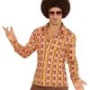 Hippes 70´s Hemd Discs -Karneval Universe Verkäufe 70er jahre groovy hemd discs hippie faschingskostuem 70s hippie shirt 29429 1
