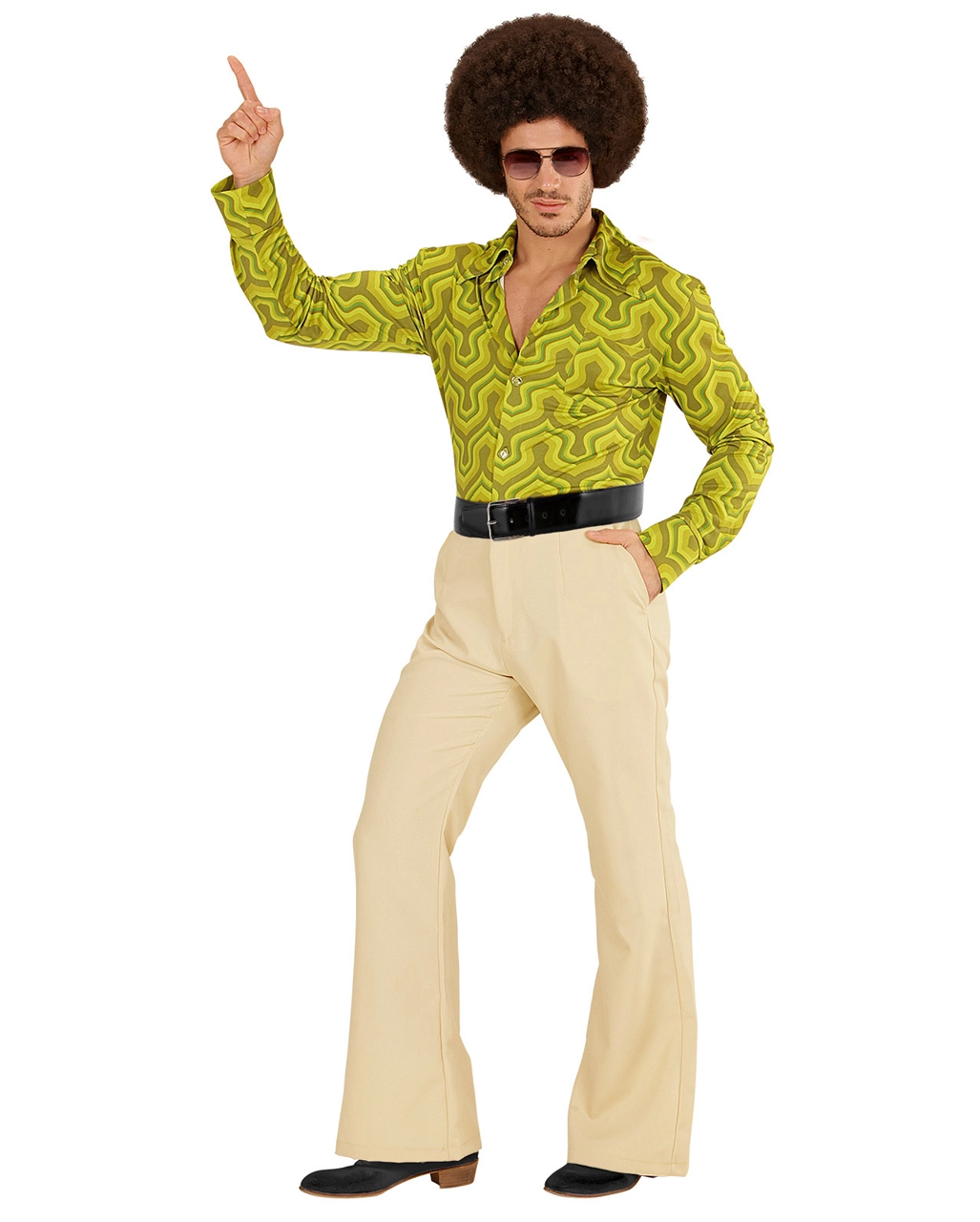 Beige 70er Jahre Schlaghose 4 Beige 70er Jahre Schlaghose – Bild 2