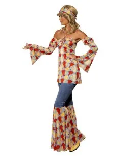 70er Vintage Hippie Girl Kostüm -Karneval Universe Verkäufe 70er vintage hippie girl kostuem flowerpower hippie verkleidung hippie outfit bild3 23212