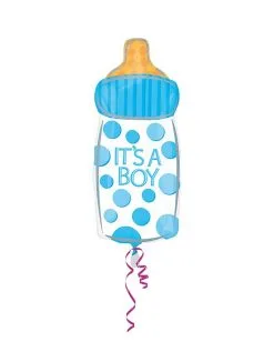 Babyflasche Folienballon "Its A Boy"