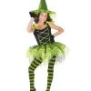 Hexen Kinderkostüm Schwarz-grün