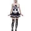 Skelett Ballett Kostüm -Karneval Universe Verkäufe ballett skelett kostuem skelett ballerina verkleidung halloween sexy skeleton dress 21048