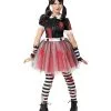 Blutiges Crazy Doll Kostüm -Karneval Universe Verkäufe blutige horrorpuppe kostuem dreadful doll costume moerderpuppe halloween kostuem damen 53704
