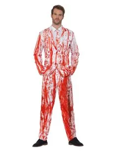 Blutspritzer Anzug Mit Krawatte -Karneval Universe Verkäufe blutiger anzug mit krawatte kostuemanzug mit blutspritzer fuer halloween blood drip suit 35779 2