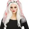 Blutiger Kostümschleier Mit Rosen 1 Blutiger Kostümschleier Mit Rosen -Karneval Universe Verkäufe blutiger brautschleier mit rosen 37534