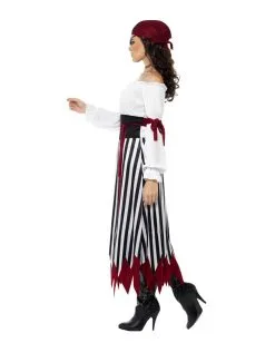 Buccaneer Piratin Kostüm -Karneval Universe Verkäufe buccaneer piratin kostuem seeraeuberin kostuem pirtaenbraut kostuem seitenansicht 23218