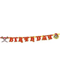 Red Pirate Buchstaben-Girlande 7 Red Pirate Buchstaben-Girlande -Karneval Universe Verkäufe buchstaben girlande red pirate geburtstags accessoire fuer seeraeuber happy birthday girlande piraten party dekoration 21729 3