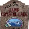 Camp Crystal Lake Schild -Karneval Universe Verkäufe camp crystal lake schild jason voorhees dekoration halloween wanddekoration 13428