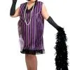 Charleston Kleid Schwarz Violett XL -Karneval Universe Verkäufe charleston kleid schwarz violett xl 20er jahre kostuem 17176xl