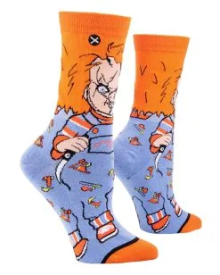 Good Guys Chucky Die Mörderpuppe Damen Socken -Karneval Universe Verkäufe chucky die moerderpuppe good guys damen socken childs play chucky good guy woman socks geschenk horror fan 52362 3