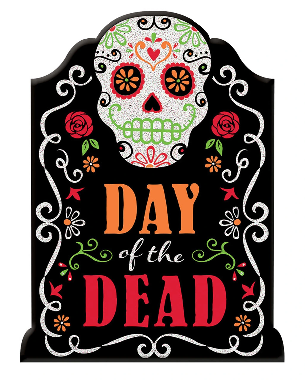 Day Of The Dead Schild Mit Glitzer Schrift 3 Day Of The Dead Schild Mit Glitzer Schrift