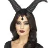 Schwarze Fee Hörner Haarreifen -Karneval Universe Verkäufe dunkle fee hoerner haarreif daemonenkoenigin kopfschmuck halloween haarreifen demonic queen horns 28944