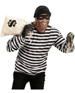 3-tlg. Dieb Kostüm -Karneval Universe Verkäufe einbrecher kostuem bankraueber kostuem dieb kostuem thief costume 38510 01 2