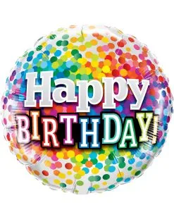 Konfetti Happy Birthday Folienballon