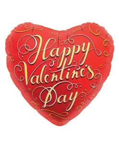Roter Folienballon Happy Valentines Day