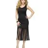 Schwarzes Fransenkleid Mix U. Match -Karneval Universe Verkäufe fransen kleid schwarz karnevalkleid faschingskleid finge woman dress black 25793