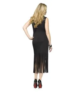 Schwarzes Fransenkleid Mix U. Match -Karneval Universe Verkäufe fransen kleid schwarz karnevalkleid faschingskleid finge woman dress black 25793 2