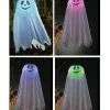 Gespenst Hängefigur Mit Bunten LED 60cm -Karneval Universe Verkäufe geist haengefigur mit led farbwechsler 60cm halloween gespenst zum aufhaengen lightning ghost decoration 35988