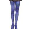 Schwarz & Royal Blau Gestreifte Strumpfhose -Karneval Universe Verkäufe gestreifte strumpfhose schwarz und royal blau halloween striped tights halloween und faschings kostuemzubehoer 53753