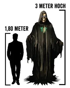 Gigantisches Skelett Phantom Halloween Animatronic -Karneval Universe Verkäufe gigantischer skelett reaper halloween animatronic skeleton reaper halloween animatronic prop halloween deko 51242
