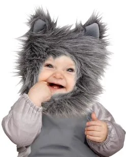 Süßer Wolf Kleinkinderkostüm -Karneval Universe Verkäufe grauer wolf babykostuem wolf kleinkinderkostuem wolf baby costume 25775 02