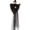 Schwarze Hängende Hexe Mit Totenschädel 53cm -Karneval Universe Verkäufe haengende hexe mit totenkopf schwarz black hanging ghost stream dress halloween haenge deko 53800
