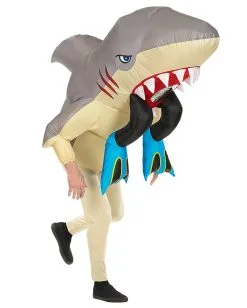 Hai-Attacke Aufblaskostüm -Karneval Universe Verkäufe hai alarm aufblaskostuem hai attacke aufblaskostuem hai attack blow up costume 39700 04