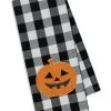 Kariertes Halloween Geschirrtuch Mit Kürbis -Karneval Universe Verkäufe halloween geschirrtuch kuerbis und karo motiv halloween dishtowel pumpkin and gingham halloween homeware 53108