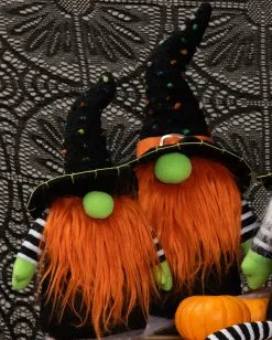 Halloween Gnom Mit Hexenhut 31cm -Karneval Universe Verkäufe halloween hexen zwerg dekofigur halloween plus gnome decor halloween gnom kuscheltier 53042 2