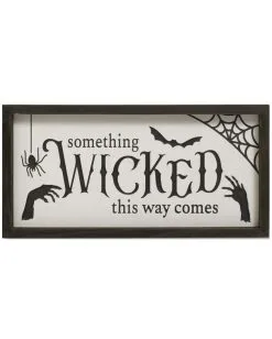 "Something Wicked This Way Comes" Halloween Wandbild 40cm