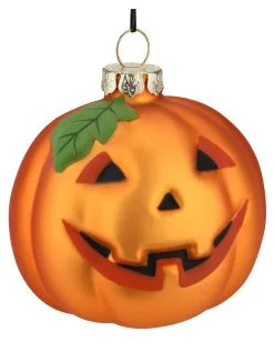 Halloween Jack O'Lantern Glas Christbaumkugel Ø7,6cm -Karneval Universe Verkäufe halloween kuerbis glas weihnachtskugel halloween und horror weihnachtsdeko jack o lantern pumpkin hanging ornament 54760 3