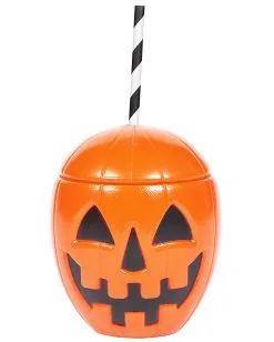 Trinkbecher Kürbisgesicht Mit Deckel