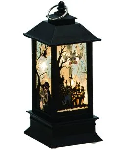 Halloween Laterne Mit Hexenhaus Motiv