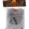 Weißes Halloween Spinnennetz 300gr -Karneval Universe Verkäufe halloween spinnweben mit vier spinnen halloween spinnennetz halloween spiderwebs with four spiders 23327 01