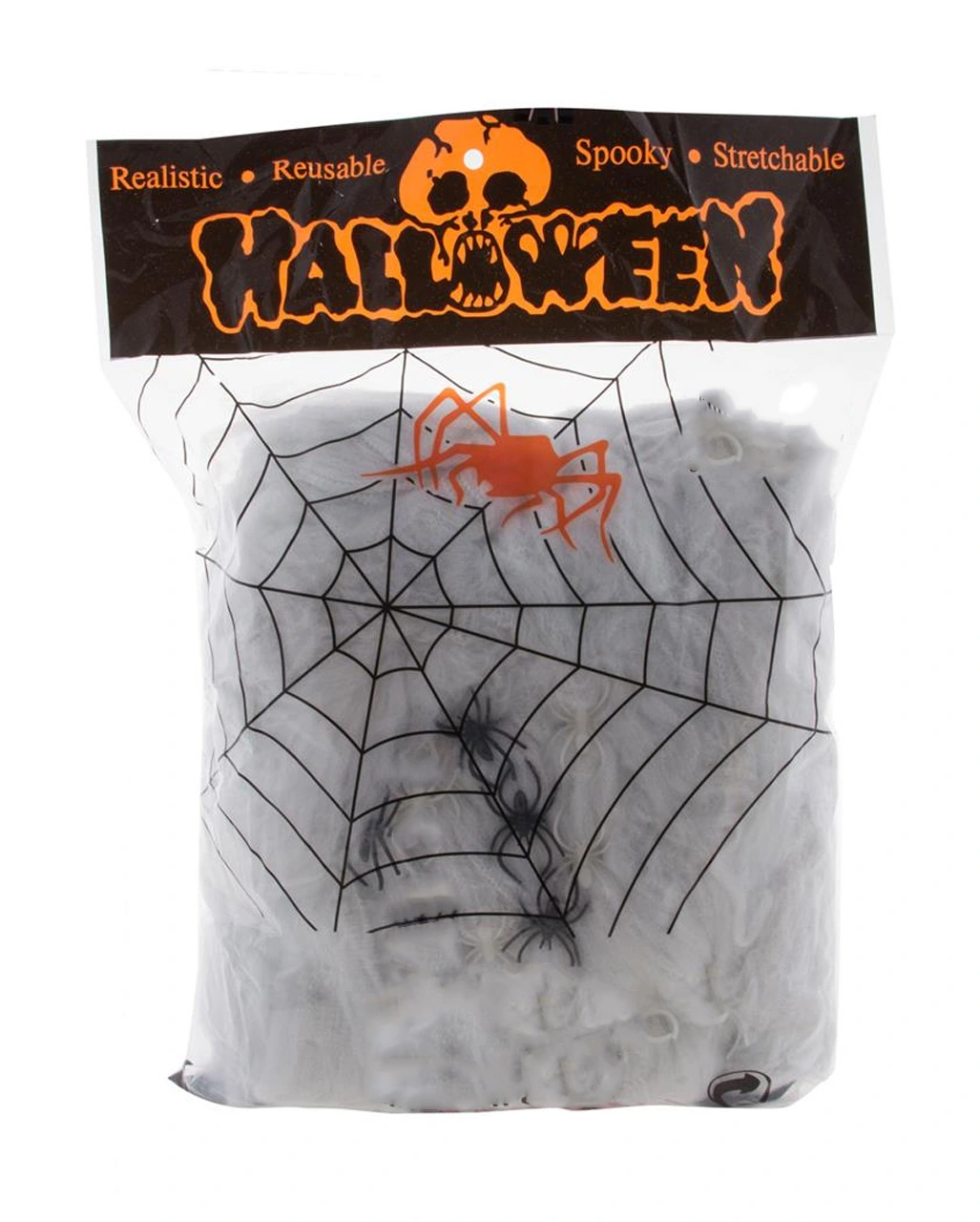 Weißes Halloween Spinnennetz 300gr 3 Weißes Halloween Spinnennetz 300gr