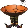 Halloween Schale Auf Hexenbeinen Für Süßes -Karneval Universe Verkäufe halloween suessigkeiten schale auf hexenbeinen metal candy bowl on witch boots trick or treat schale 52495