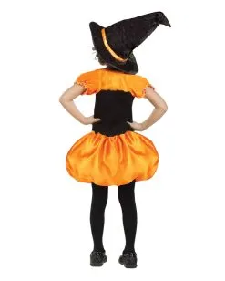 Süße Kürbis Hexe Kinderkostüm -Karneval Universe Verkäufe halloween kuerbis hexenkostuem fuer maedchen halloween kostueme fur kinder bild2 21164