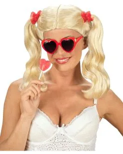 Rote Herz Sonnenbrille -Karneval Universe Verkäufe herz sonnenbrille lolita sonnenbrille faschingsbrille kostuembrille bild2 17991