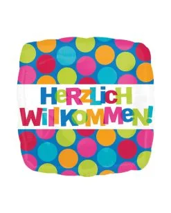Folienballon Herzlich Willkommen
