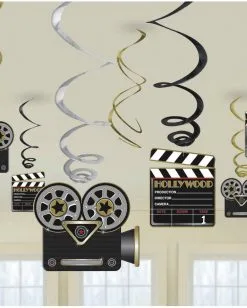 Hollywood Swirl Hängedekoration 12-teilig 5 Hollywood Swirl Hängedekoration 12-teilig -Karneval Universe Verkäufe hollywood deko swirl haengedekoration silvester und 20er jahre deko 38576