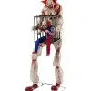 Killer Clown Mit Clown In Käfig Animatronic -Karneval Universe Verkäufe horror clown mit clown in kaefig animatronic horror clown with clown in cage 38869 01