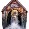 Hundehütte Mit Beweglichem Bluthund -Karneval Universe Verkäufe hundehuette mit angreifendem killerhund halloween animatronic doghouse with moving bloodhound 51761 01