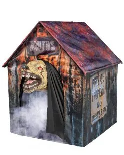 Hundehütte Mit Beweglichem Bluthund -Karneval Universe Verkäufe hundehuette mit angreifendem killerhund halloween animatronic doghouse with moving bloodhound 51761 02