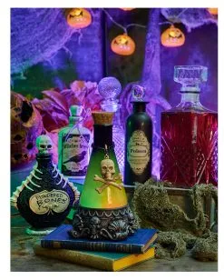 Vintage Glasflasche Kristallschliff Rund 20cm -Karneval Universe Verkäufe jekyll and hyde giftflasche jekyll and hyde poision bottle halloween tischdeko gothic homeware 52022 06 1