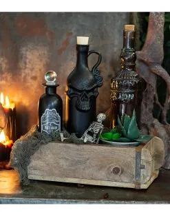 Vintage Glasflasche Kristallschliff Rund 20cm -Karneval Universe Verkäufe jekyll and hyde giftflasche jekyll and hyde poision bottle halloween tischdeko gothic homeware 52022 07