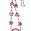 Kette Verkehrsschild Dreißig 2 Kette Verkehrsschild Dreißig -Karneval Universe Verkäufe kette verkehrsschild 30 kette zum dreissigsten geburtstag schild mit 30er zahl silberfarbene kette mit schwarzer dreissig cooles geburtstagsgeschenk party accessoire 8802128