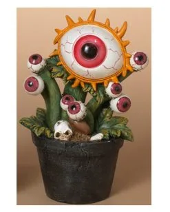Halloween Pflanze Mit Leuchtendem Augapfel 22cm -Karneval Universe Verkäufe leuchtende augapfel halloween pflanze 22cm lighted resin potted halloween critter fleischfressende pflanze deko 54267 2