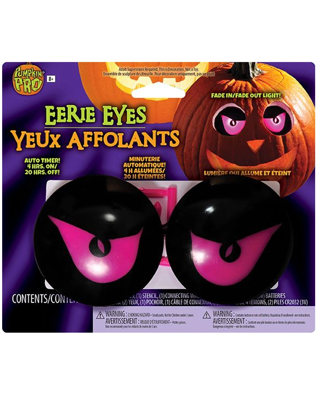 Lila Halloween Kürbis Augen Leuchtend 3 Lila Halloween Kürbis Augen Leuchtend
