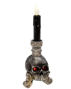 Leuchtender Totenschädel Mit Kerze 36cm -Karneval Universe Verkäufe leuchtender totenkopf mit kerze 36cm lighted stacking skull with candle halloween totenschaedel deko 52549 2